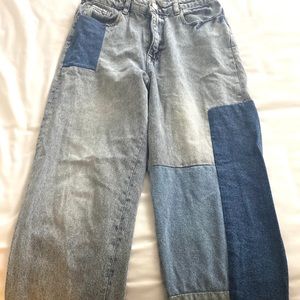 BDG high waisted patchwork jeans size 28